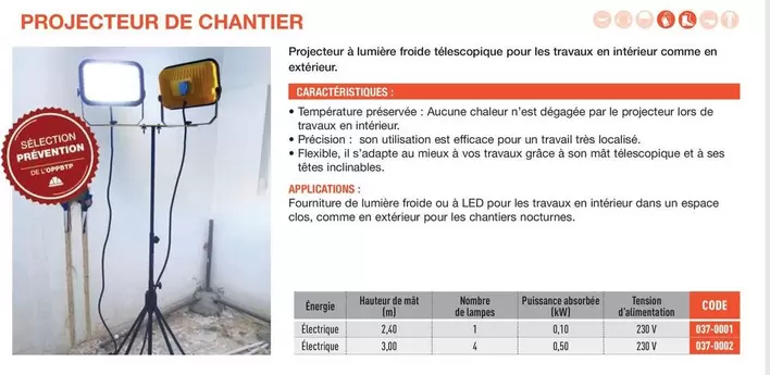 Projecteur De Chantier offre sur Loxam