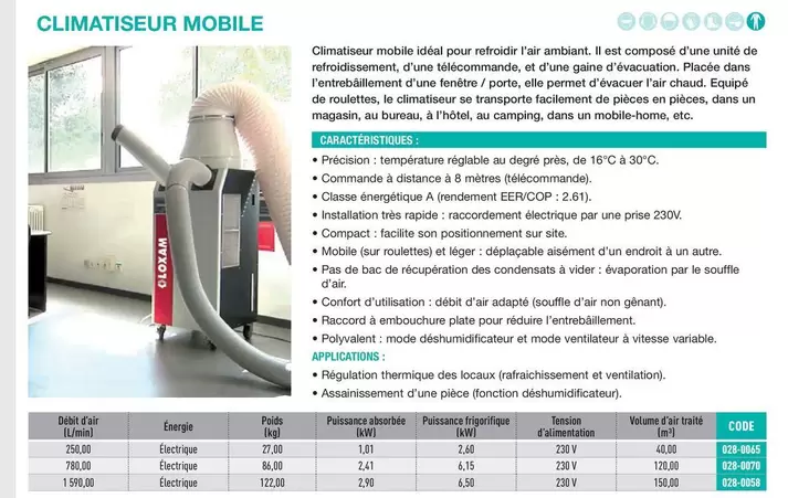 Climatiseur Mobile offre sur Loxam