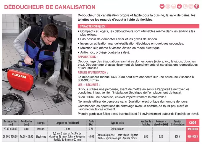 Facile - déboucheur canalisations offre sur Loxam