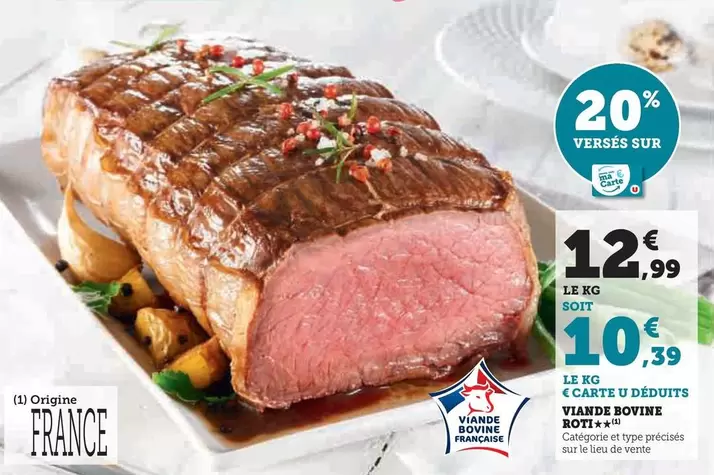 Viande Bovine Roti offre à 12,99€ sur Hyper U