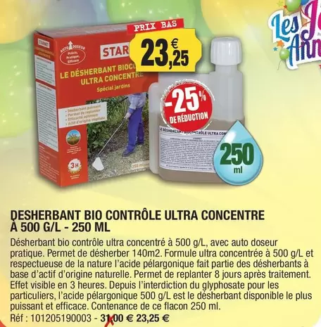  Désherbant Bio Controle Ultra Concentre offre à 23,25€ sur Outiror