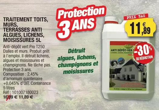 Traitement Toits  offre à 11,89€ sur Outiror