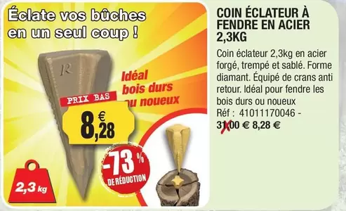 Coin Éclateur À Fendré En Acier offre à 8,28€ sur Outiror