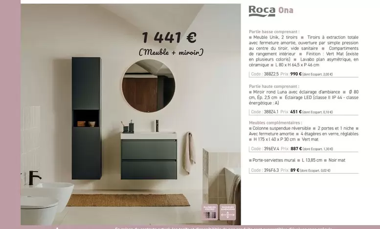 Roca - Roça Ona offre à 990€ sur Richardson