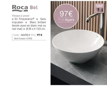 Roca -  Bol offre à 97€ sur Richardson