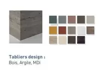 Tabliers Design : Bois, Argile, Mdi offre sur Richardson
