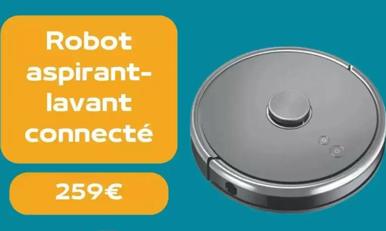 Robot Aspirant Lavant Connecté offre à 259€ sur L'Homme Moderne