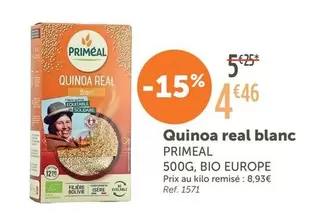 Primeal - Quinoa Real Blanc offre à 4,46€ sur L'Eau Vive