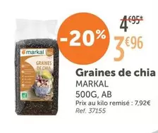 Markal - Graines De Chia offre à 3,96€ sur L'Eau Vive
