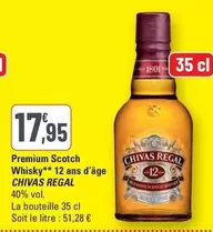 Chivas Regal - Premium Scotch Whisky 12 Ans D'Age offre à 17,95€ sur G20