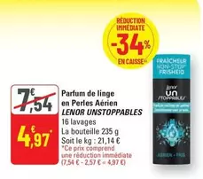 Lenor - Parfum De Linge En Perles Aérien Unstoppables offre à 4,97€ sur G20