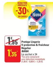 Nana - Protège Lingerie V-Protection & Fraîcheur Régulier offre à 1,35€ sur G20