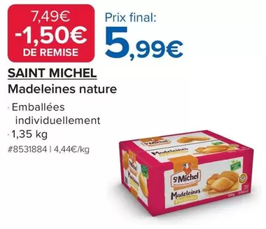 St Michel - Madeleines Nature offre à 5,99€ sur Costco