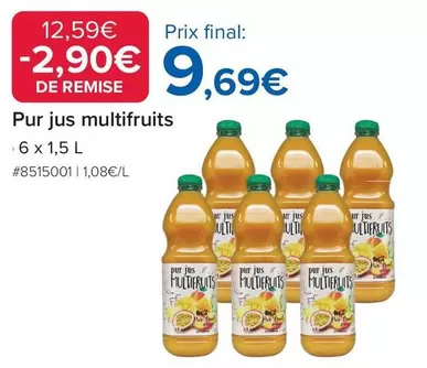 Pur Jus Multifruits offre à 9,69€ sur Costco