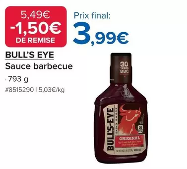 Bull's-Eye - Sauce Barbecue offre à 3,99€ sur Costco