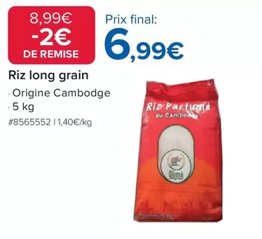 Riz Long Grain offre à 6,99€ sur Costco
