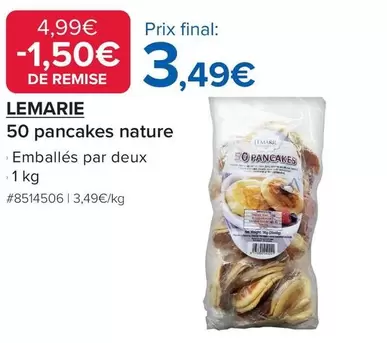 Le Marie - 50 Pancakes Nature offre à 3,49€ sur Costco