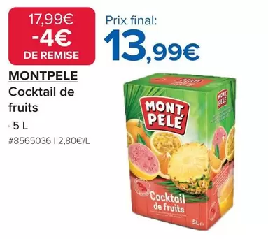 Mont Pele - Cocktail De Fruits offre à 13,99€ sur Costco