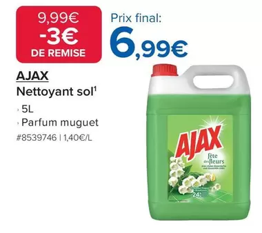 Ajax - Nettoyant Sol offre à 6,99€ sur Costco