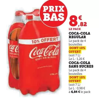 Coca-cola Regular  offre à 8,82€ sur U Express