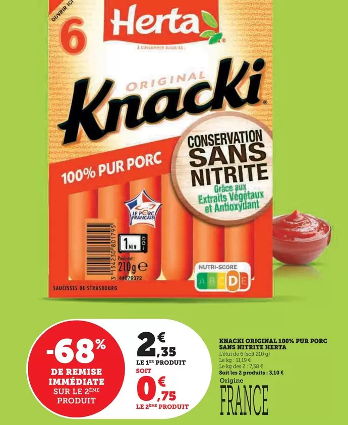 Herta - Encache Original offre à 2,35€ sur U Express
