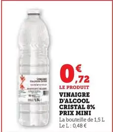 Prix Mini - Vinaigre D'alcool Cristal 8% offre à 0,72€ sur U Express