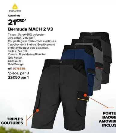 Deltaplus - Bermuda Mach 2 V3 offre à 21,5€ sur Champion Direct