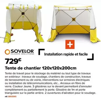 Tente De Chantier 120x120x200cm offre à 729€ sur Champion Direct