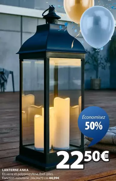 Lanterne Anka offre à 22,5€ sur JYSK