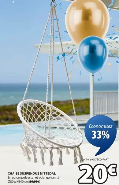 Chaise Suspendue Nittedal  offre à 20€ sur JYSK