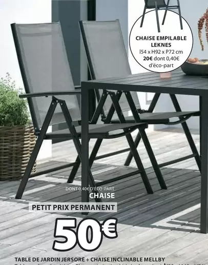 Chaise  offre à 50€ sur JYSK