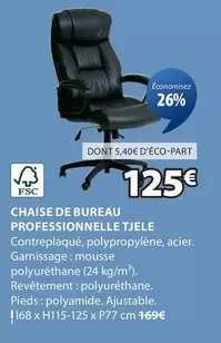 Chaise De Bureau Professionnelle Tjele offre à 125€ sur JYSK
