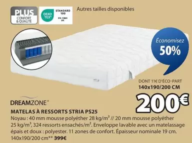Dreamzone - Matelas À Ressorts Stria PS25 offre à 200€ sur JYSK
