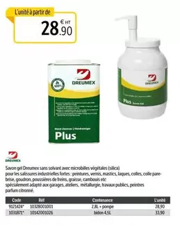 Drumex -  Savon Gel  offre à 28,9€ sur DomPro