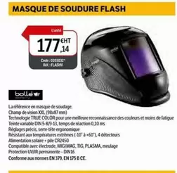 Bollé - Masque De Soudure Flash offre à 177,14€ sur DomPro