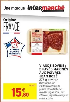Viande Bovine: 2 Pavés Marines Aux Poivres offre à 15,8€ sur Intermarché Hyper