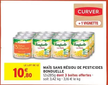Bonduelle - Maïs Sans Résidu De Pesticides offre à 10,8€ sur Intermarché Hyper