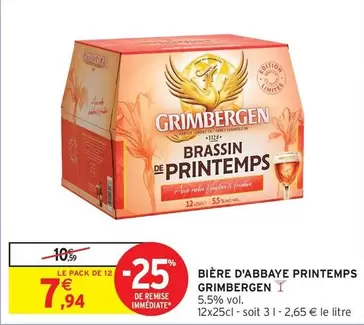 Grimbergen - Bière D'abbaye offre à 7,94€ sur Intermarché Hyper