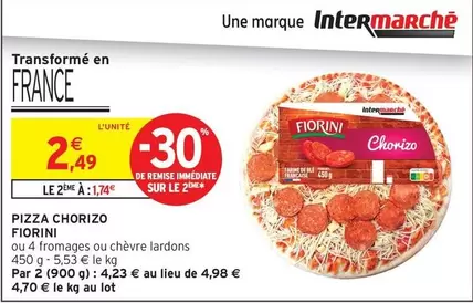 Fiorini - Pizza Chorizo offre à 2,49€ sur Intermarché Hyper