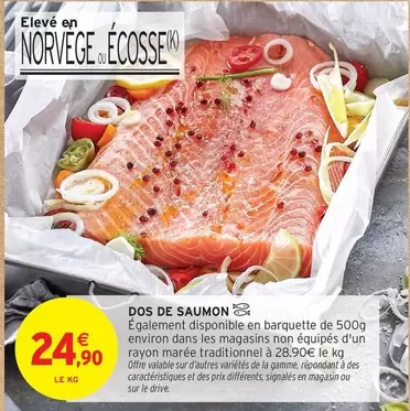 Dos De Saumon offre à 24,9€ sur Intermarché Hyper