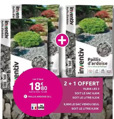 Inventiv - Paillis Ardoise offre à 18,8€ sur Mr Bricolage