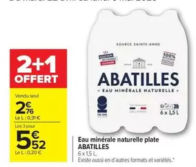 Eau Minérale Naturelle Plate offre à 2,76€ sur Carrefour City