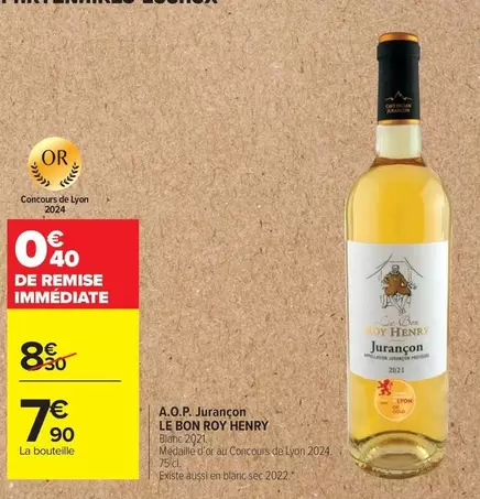 A.o.p. Jurançon offre à 7,9€ sur Carrefour City