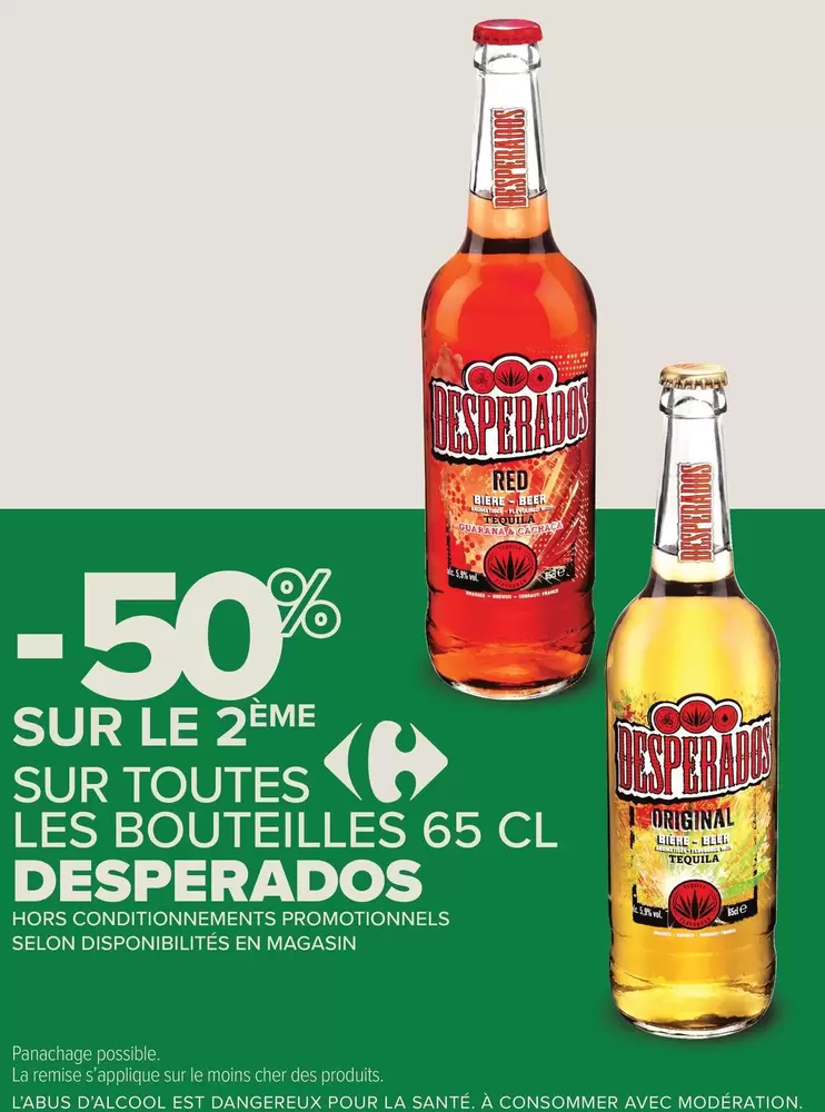 Desperados - Sur Toutes Les Bouteilles offre sur Carrefour City