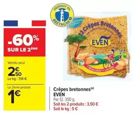 Even - Crêpes Bretonnes offre à 2,5€ sur Carrefour Drive