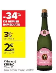 Kerisac - Cidre Rosé offre à 2,05€ sur Carrefour Drive