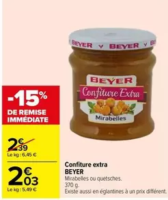 Beyer - Confiture Extra offre à 2,03€ sur Carrefour Drive
