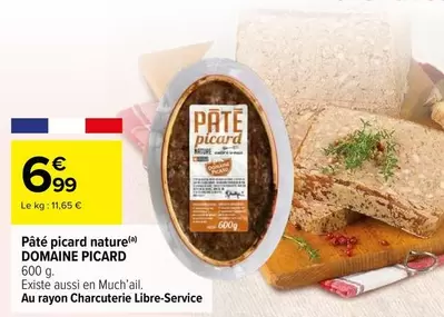 Picard - Pâté  Nature offre à 6,99€ sur Carrefour Drive