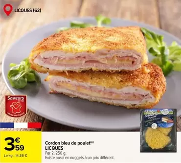 Cordon Bleu De Poulet offre à 3,59€ sur Carrefour Drive