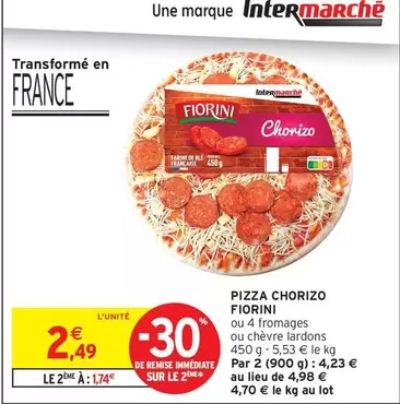 Fiorini - Pizza Chorizo offre à 2,49€ sur Intermarché Contact